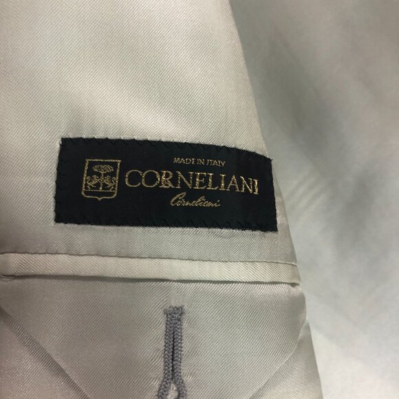 Corneliani Plaid Blazer Sport Coat Two Button Jacket Career Gray Size 56L - Picture 8 of 10